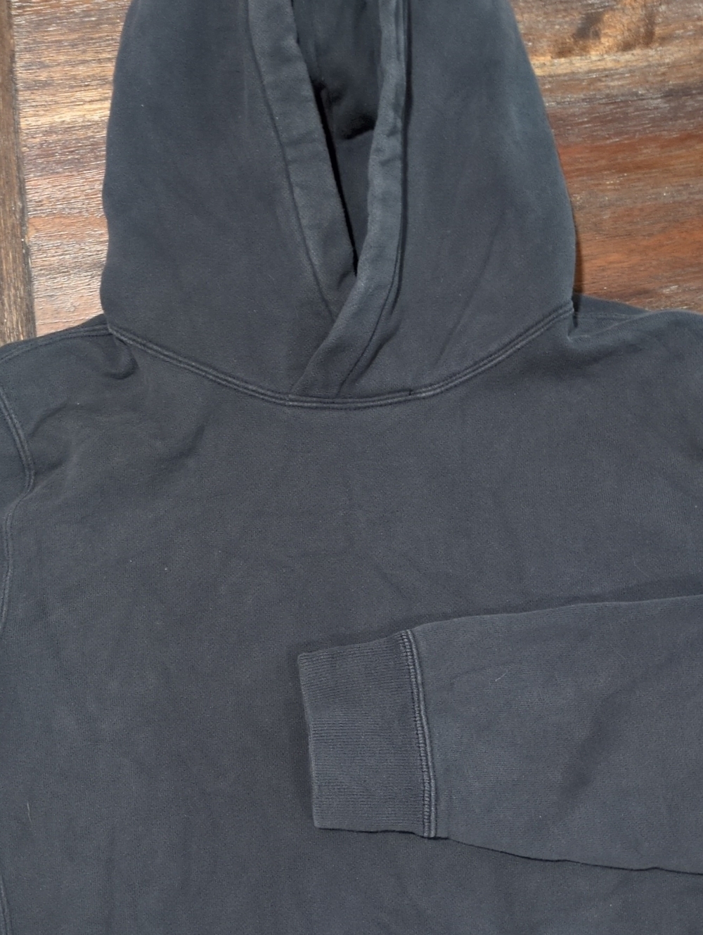 Abercrombie & Fitch Black Crewneck Hoodie Small Pockets Cotton